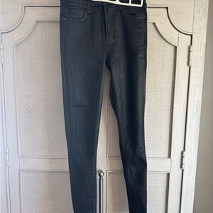 Black wax coated Citizens Of Humanity High-Rise Skinny Jeans
